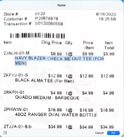 Receipt scanning and reading feature